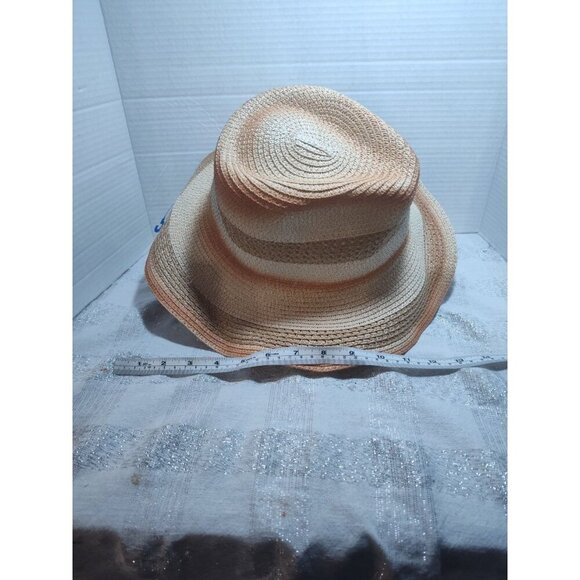 Woven Straw Paper Hat 57CM Medium Multicolor 100% Paper Lightweight Summer - Picture 12 of 14